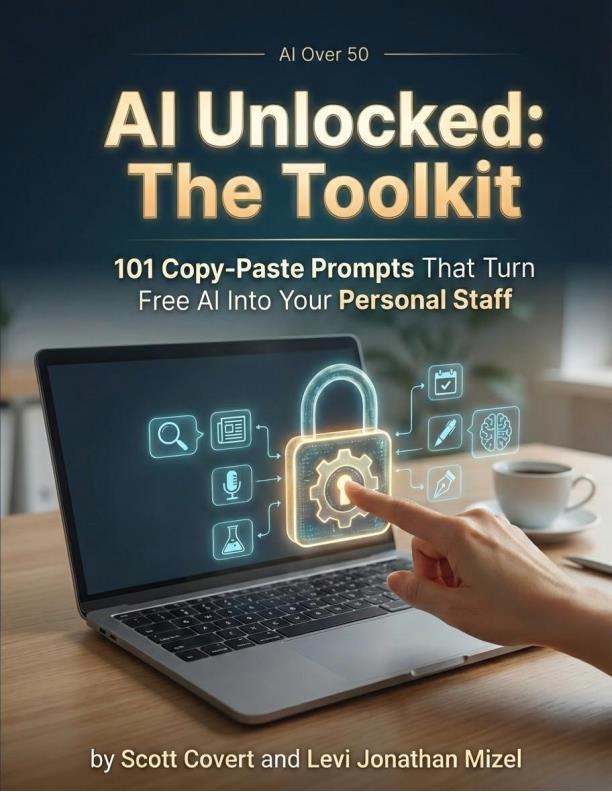 AI Over 50 Unlocked: The Prompt Toolkit — book cover
